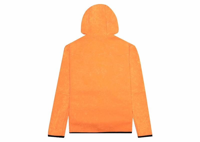 Nike Sportswear Tech Fleece Washed Hoodie Orange Frost