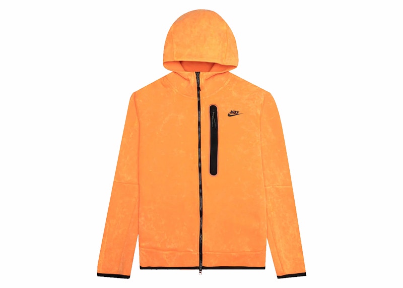 Nike Sportswear Tech Fleece Washed Hoodie Orange Frost
