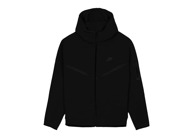 Nike Sportswear Tech Fleece Windrunner Full Zip Hoodie (FW24) Black/Black