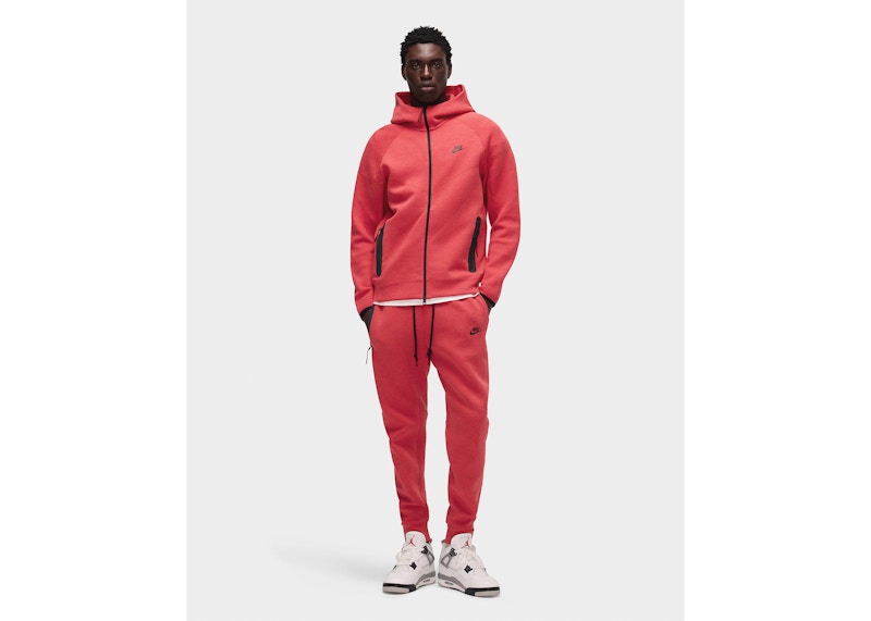 Nike Sportswear Tech Fleece Windrunner Full-Zip Hoodie Light University Red Heather/Black