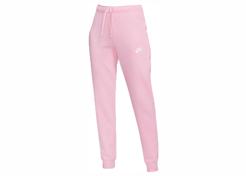 Nike Sportswear Women's Club Fleece Jogger Pants Med Soft Pink/White