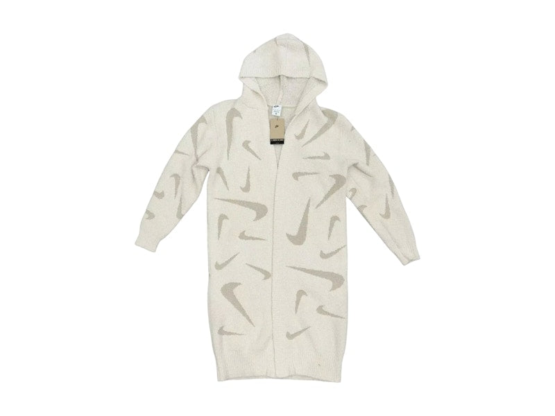 Nike Sportswear Women's Phoenix Cozy Boucle Long Knit Cardigan White