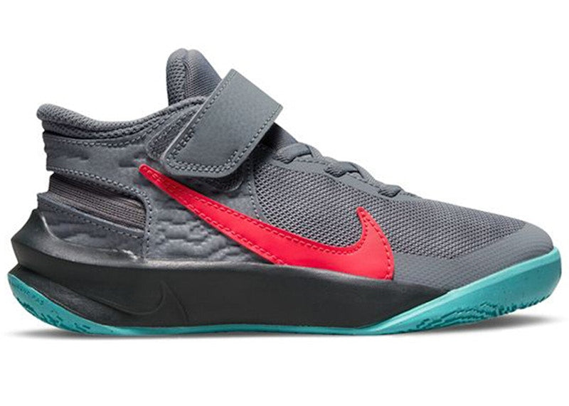 Nike Team Hustle D 10 Flyease Grey Teal Siren Red (PS)