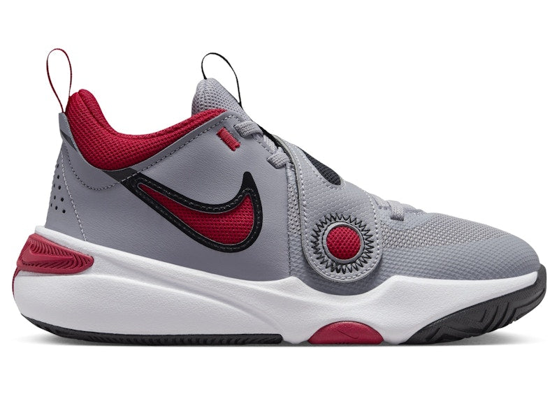 Nike Team Hustle D 11 Cement Grey Black White Gym Red (GS)