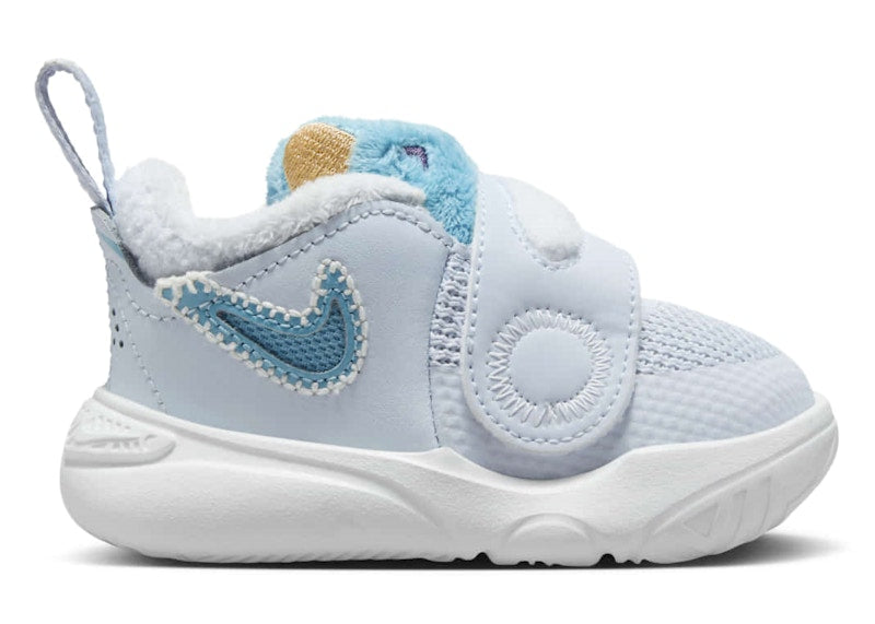 Nike Team Hustle D 11 Football Grey Summit White Celestial Gold Denim Turquoise (TD)