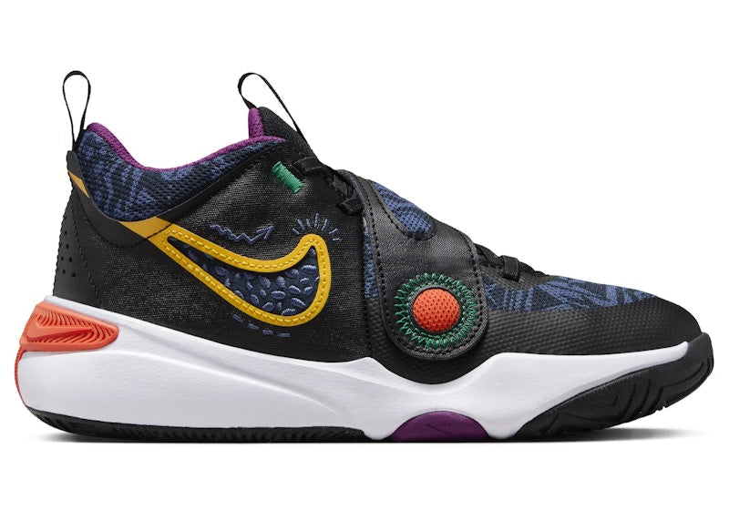 Nike Team Hustle D 11 SE Black Mystic Navy Cosmic Clay University Gold (GS)