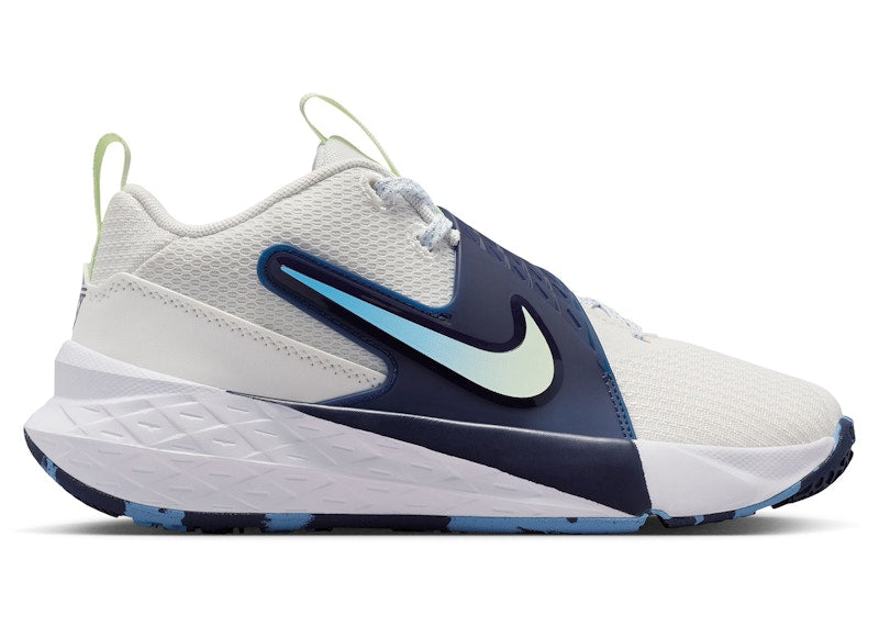 Nike Team Hustle D 12 White Midnight Navy Volt Tint (GS)