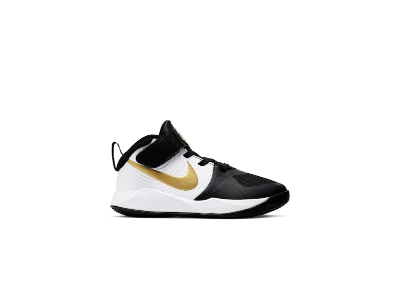 Nike Team Hustle D 9 Black Metallic Gold (PS)