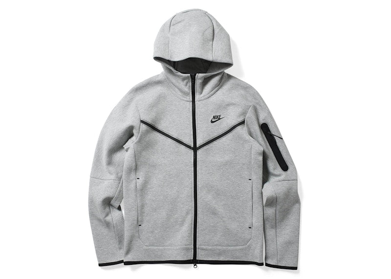 Nike Sportswear Tech Fleece Full-Zip Hoodie (Asia Sizing) Dark Grey Heather