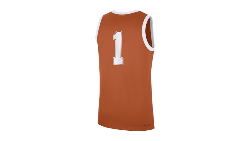 Nike Texas Longhorns Replica College Basketball Jersey Desert Orange
