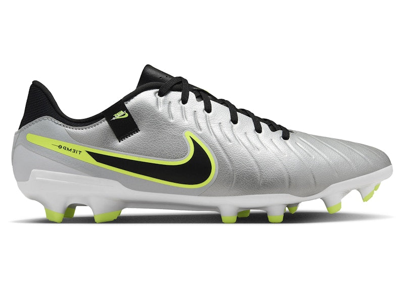 Nike Tiempo Legend 10 Academy MG Metallic Silver Volt Black