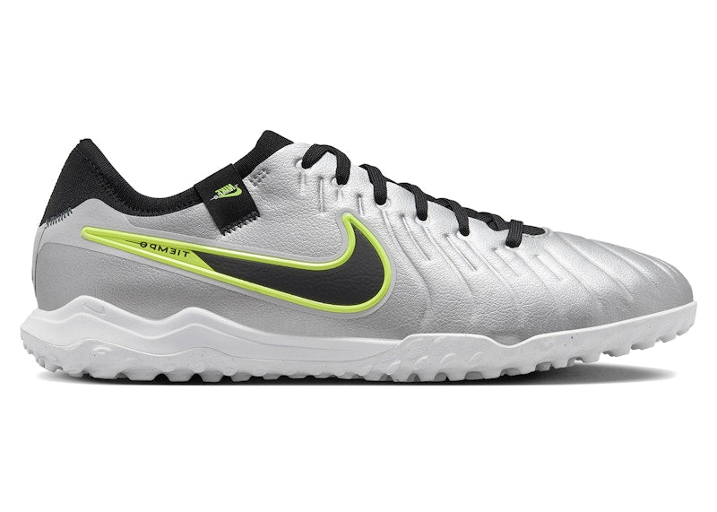 Nike Tiempo Legend 10 Pro TF Metallic Silver Volt Black