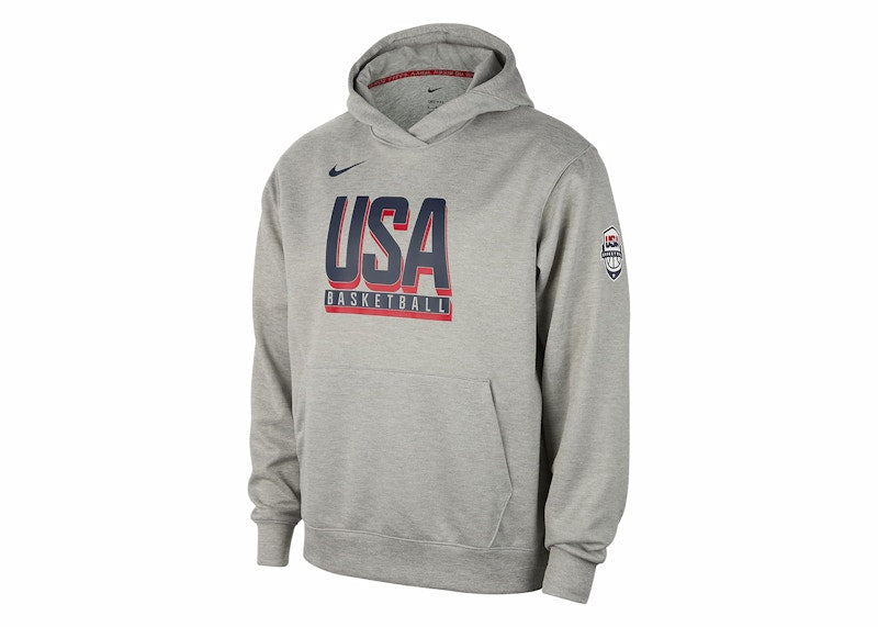 Nike USA Practice Fleece Hoodie Dark Grey Heather/Obsidian