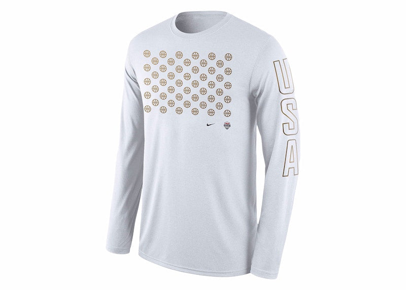 Nike USAB Longsleeve T-shirt White/White/Obsidian