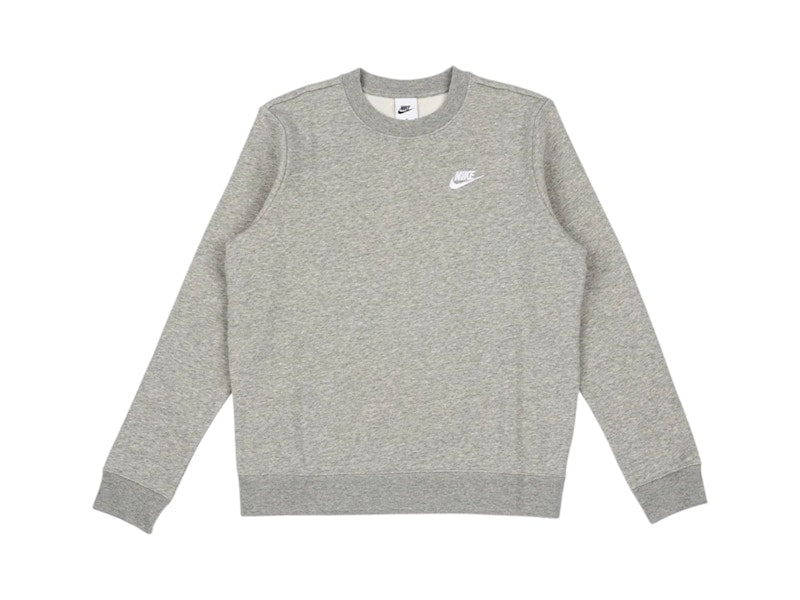 Nike Women's Club Fleece Crewneck Dark Grey Heather