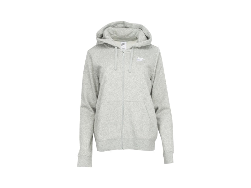 Nike Women's Club Fleece Hoodie Dark Grey Heather
