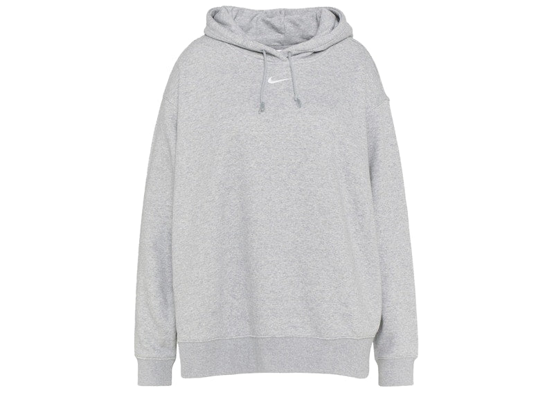Nike Women's Oversized Pullover Hoodie Dark Grey Heather/Sail