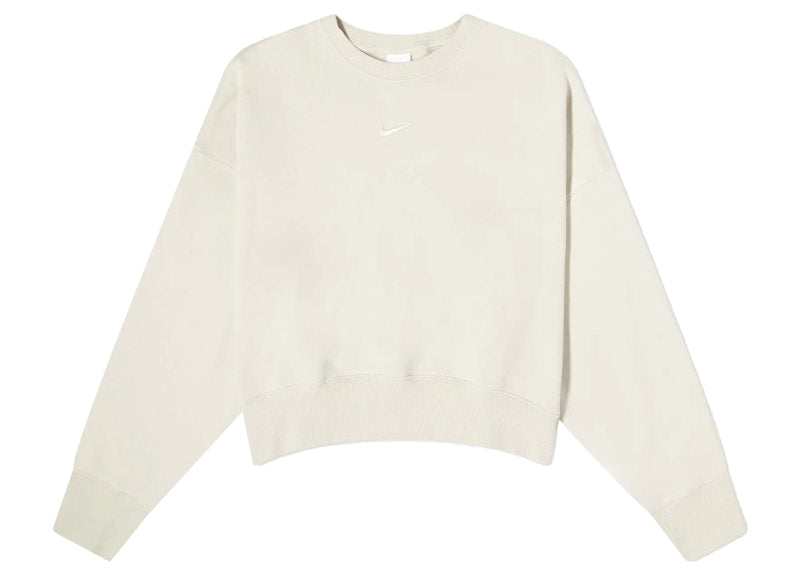Nike Women's Phoenix Fleece Oversized Crew Sweatshirt Light Orewood Brown/Sail