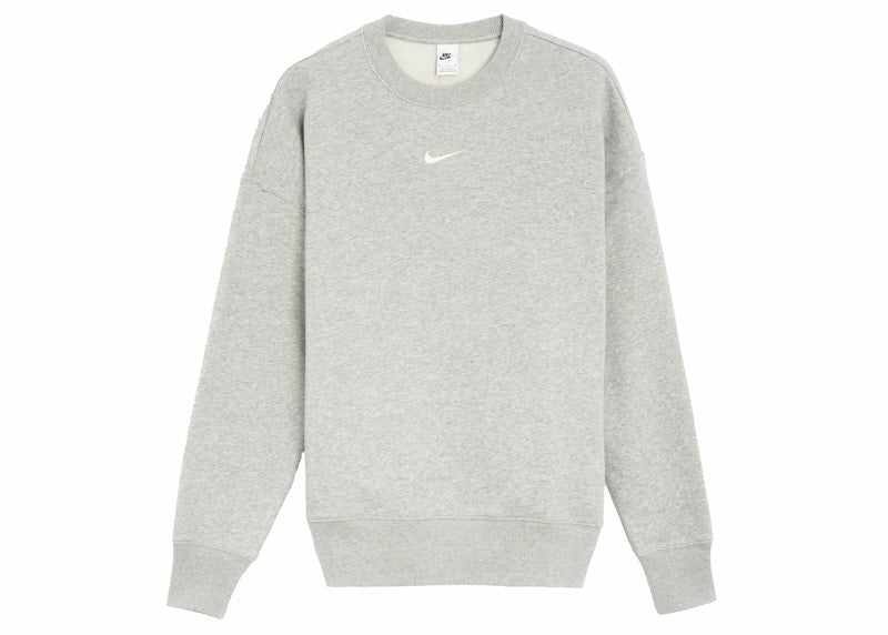 Nike Women's Phoenix Fleece Oversized Crewneck Sweatshirt Grey