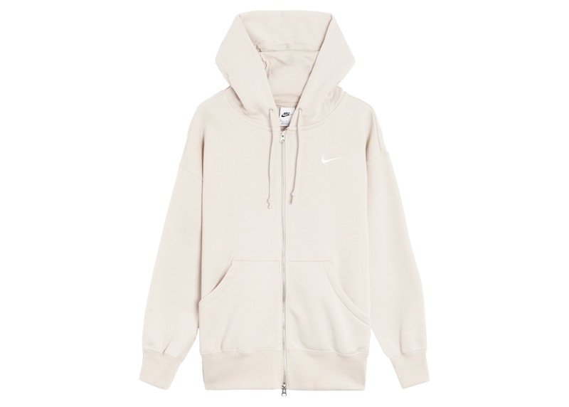 Nike Women's Phoenix Fleece Oversized Full-Zip Hoodie Light Orewood Brown/Sail