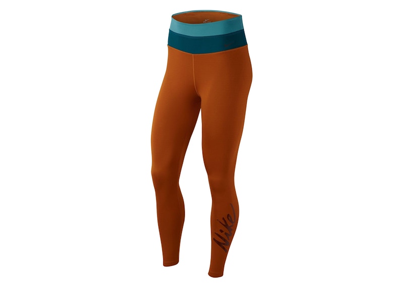 Nike Women's Power 7/8 Tight HBR Leggings Brown