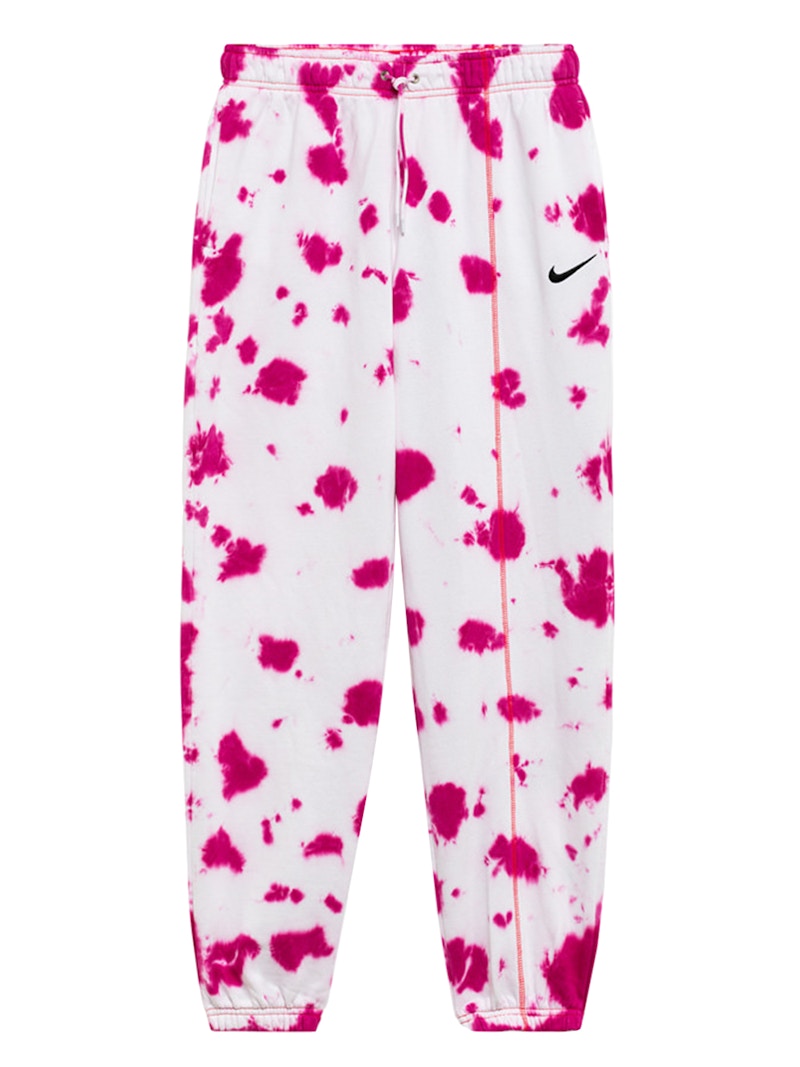 Nike Women's Sportswear Essential Fleece Tie-Dye Trousers Active Pink/Siren Red/Black
