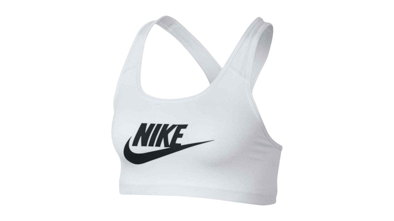 Nike Women's Swoosh Logo Training Sports Bra White