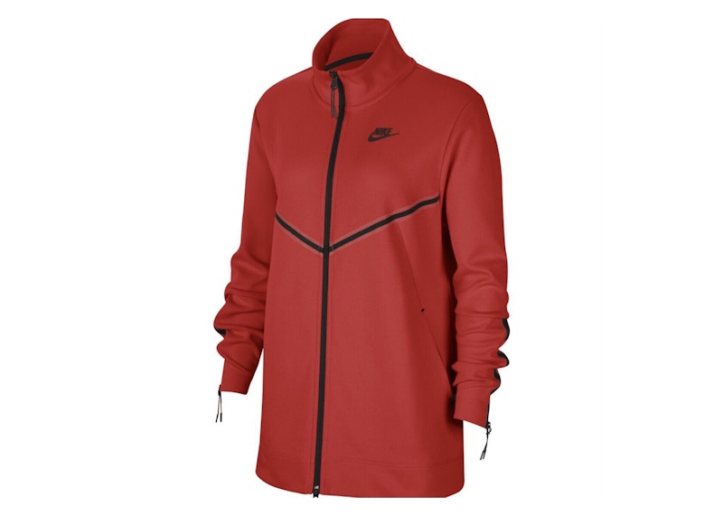 Nike Women's Tech Fleece Full Zip Sweatshirt Red