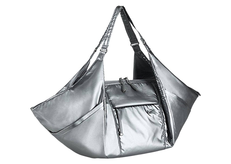 Nike Women's Victory Metallic Gym Tote Bag Silver