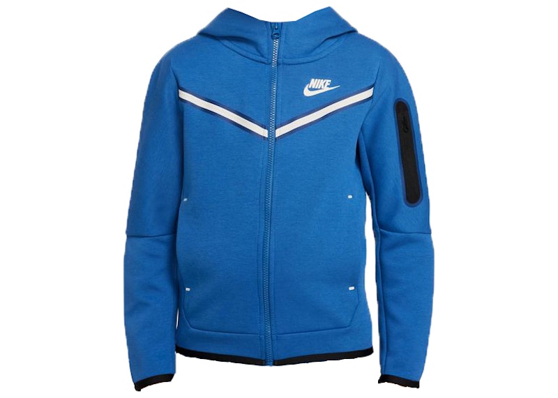 Nike Sportswear Kids' Tech Fleece Full-Zip Hoodie Dark Marina Blue/Light Bone