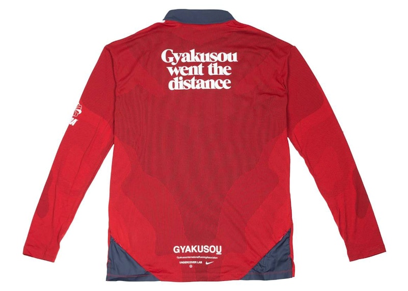 Nike x Gyakusou NRG Half-Zip Top Long Sleeve Tee Sport Red/Thunder Blue