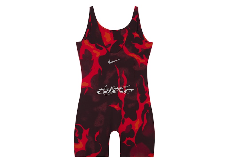 Nike x Megan Thee Stallion Women's 5" Bodysuit Black/Light Crimson