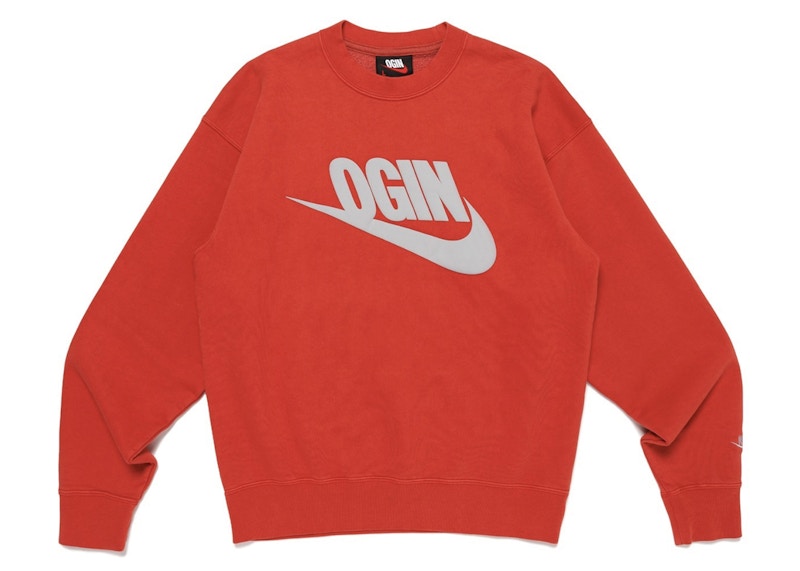 Nike x Nigo NRG Fleece Crew Sweatshirt (Asia Exclusive) Red