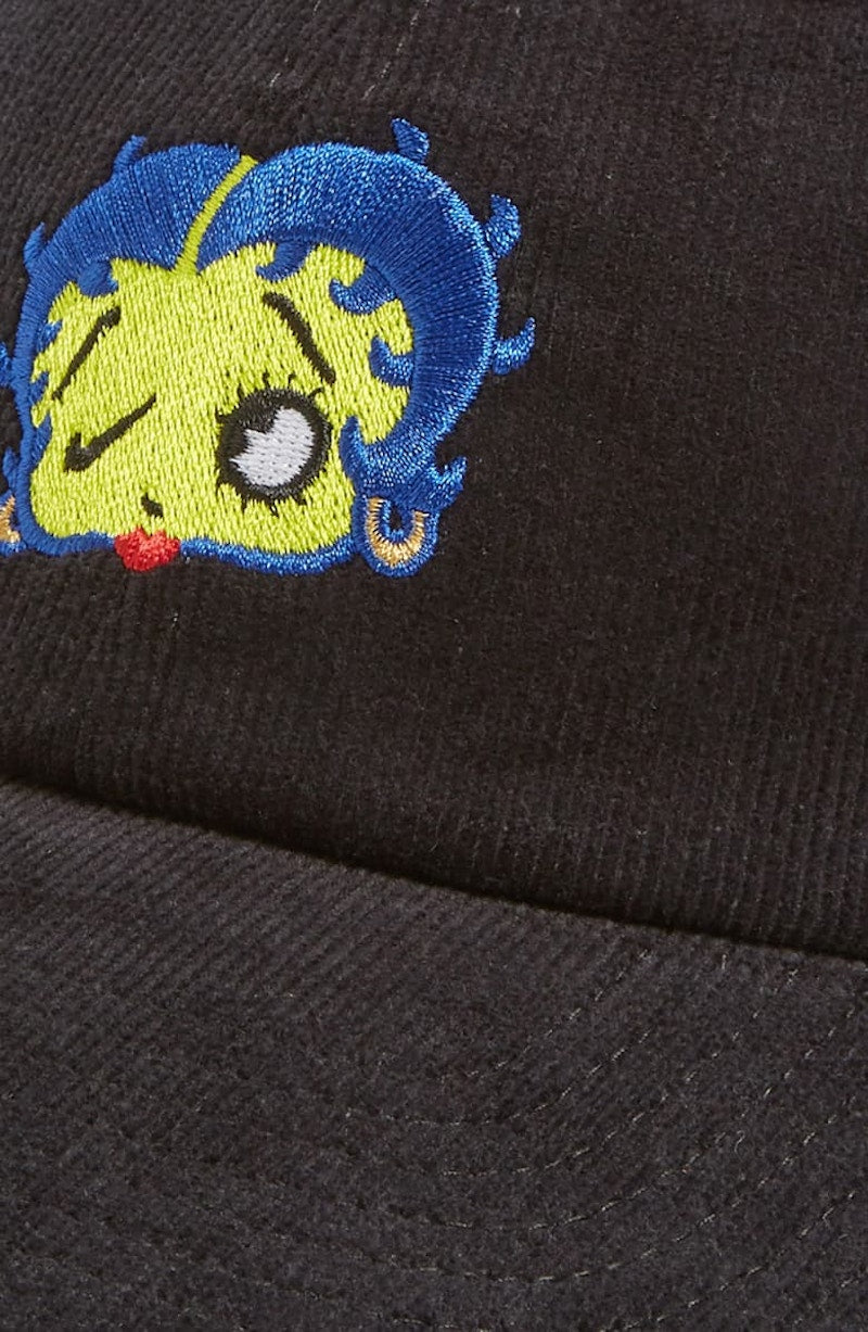Nike x Olivia Kim Betty Boop Embroidered Baseball Corduroy Hat Black