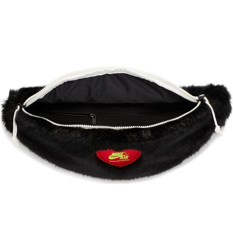 Nike x Olivia Kim Heritage Faux Fur Waist Bag Black
