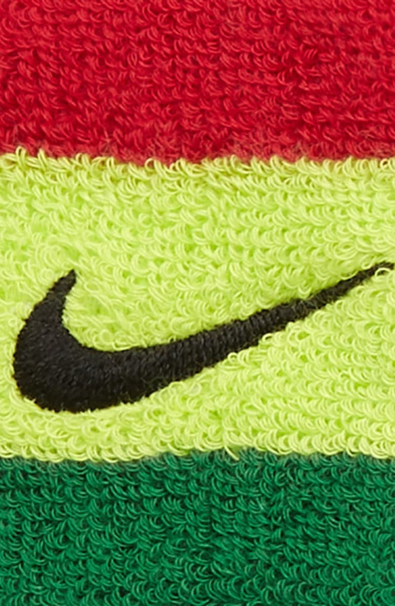 Nike x Olivia Kim Stripe Terry Wristband Gym Red/Volt/Pine Green