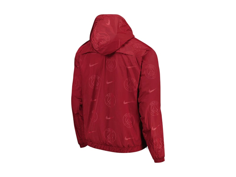 Nike x Paris Saint Germain Team 31 Courtside Monogram Football Jacket Team Red/Gold Suede