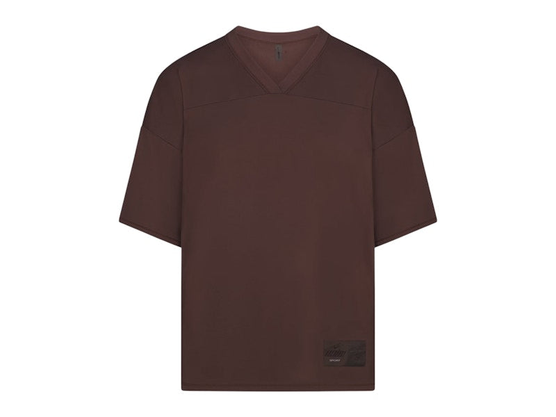 Nike x SKIMS Women's Airy V-Neck Oversized Top Dark Sepia