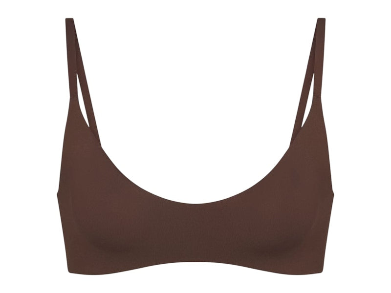 Nike x SKIMS Women's Matte Micro Scoop Bra Dark Sepia