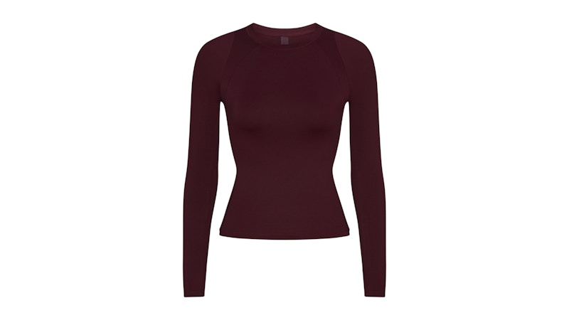 Nike x SKIMS Women's Airy Long Sleeve Crew Neck Top Currant