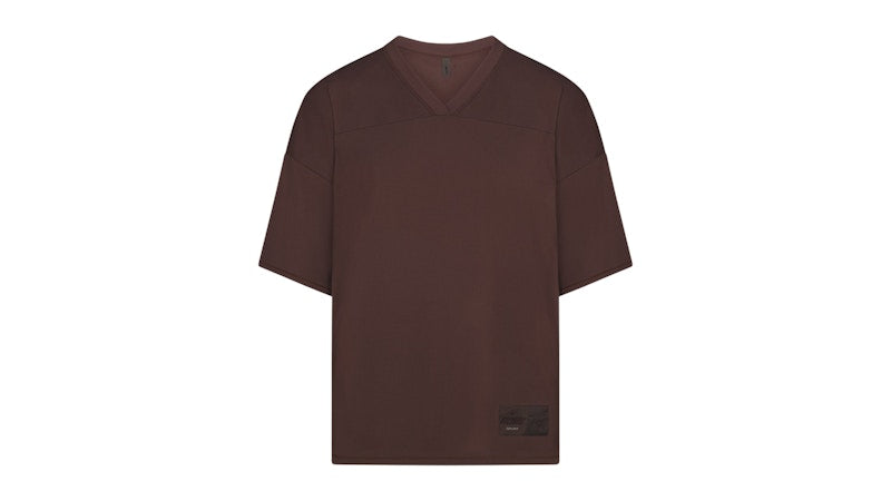 Nike x SKIMS Women's Airy V-Neck Oversized Top Dark Sepia