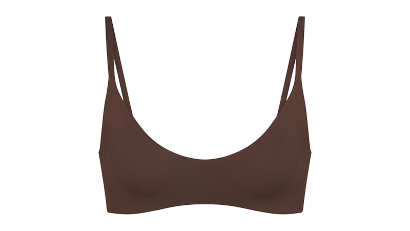 Nike x SKIMS Women's Matte Micro Scoop Bra Dark Sepia