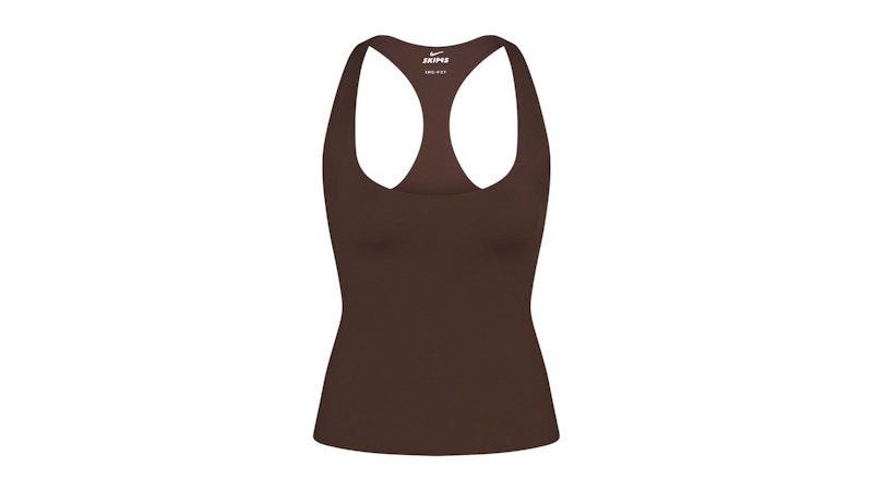 Nike x SKIMS Women's Matte Racer Back Tank Dark Sepia