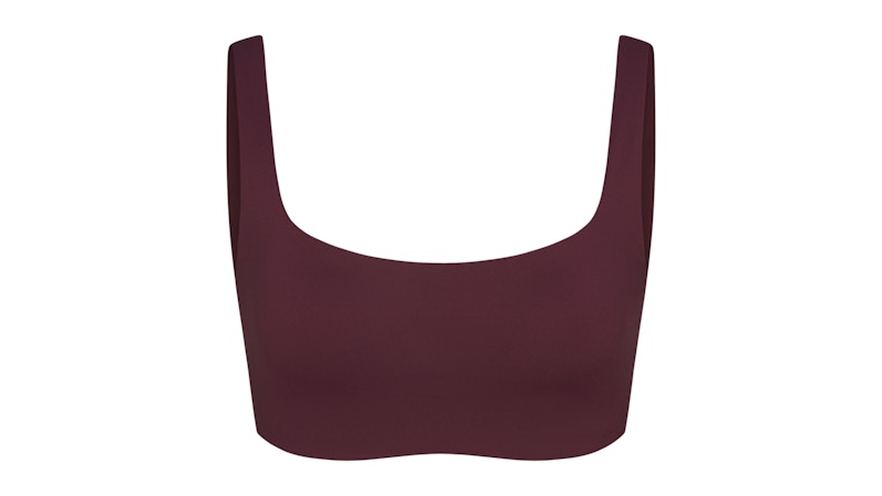 Nike x SKIMS Women's Matte Scoop Neck Bra Currant