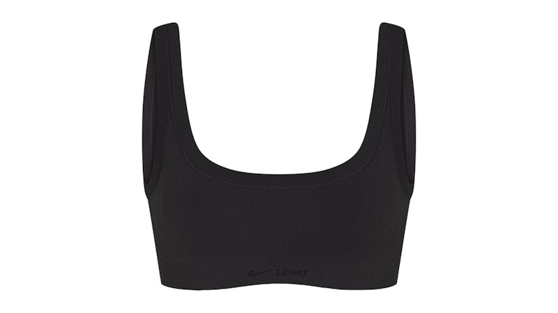 Nike x SKIMS Women's Vintage Seamless Scoop Neck Bra Obsidian