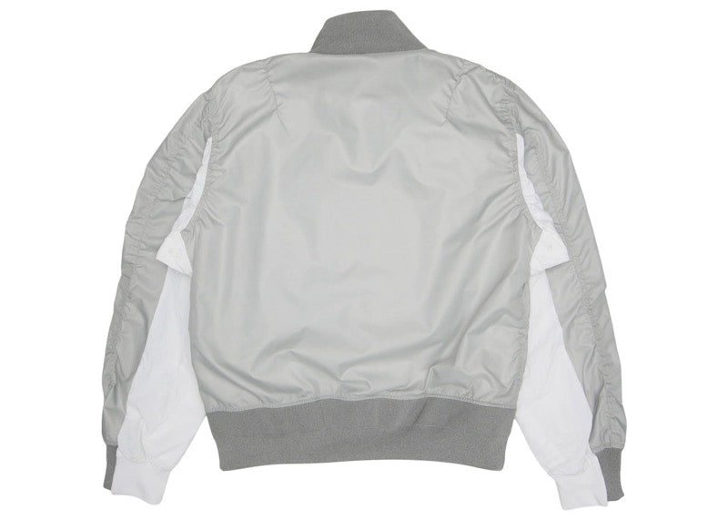 Nike x Sacai Layered Bomber Jacket Grey Fog