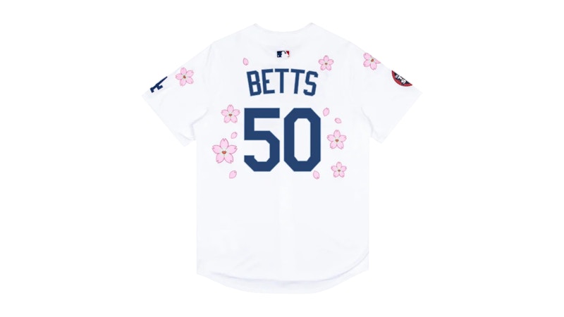 Nike x Takashi Murakami x MLB World Tour Tokyo Series 2025 Dodgers Betts Jersey White