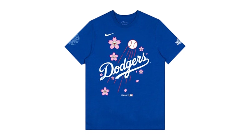 Nike x Takashi Murakami x MLB World Tour Tokyo Series 2025 Dodgers Script S/S Tee Blue