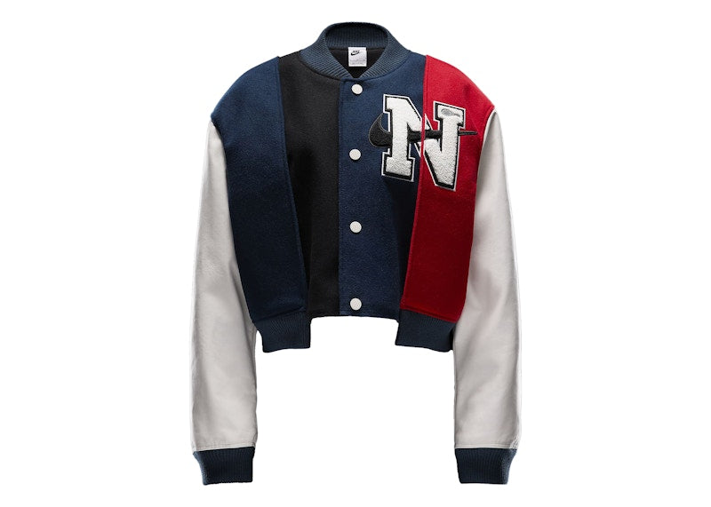 Nike x YOON Women's Oversized Varsity Jacket Black/Armory Navy/Phantom/White