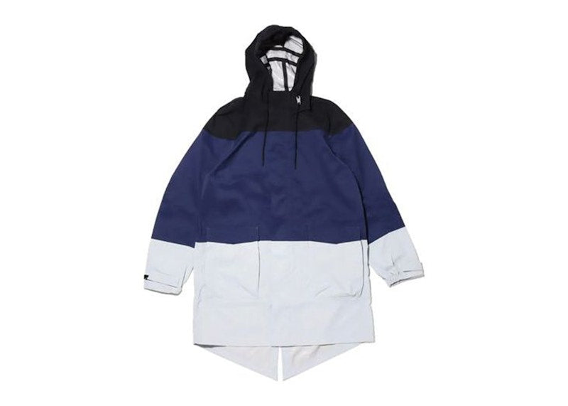 Nike Lab Colorblock Windbreaker Parka Jacket Black/Midnight Navy/Wolf Grey